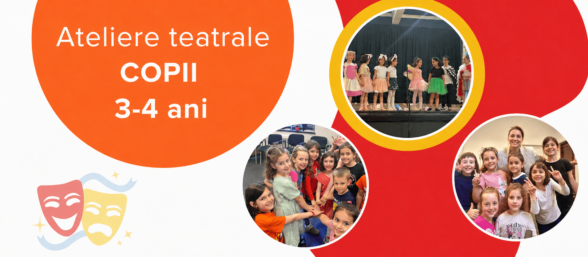 cursul de teatru si improvizație pentru copii de vârstă 3-4 ani in bucuresti